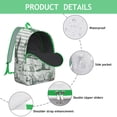 thumbnail image 3 of Tropical Plant Backpack, Hawaiian Aloha School Bag with Colorful Exotic Palm Leaves, Jungle Pattern, Vibrant Summer Floral Design, 3 of 4