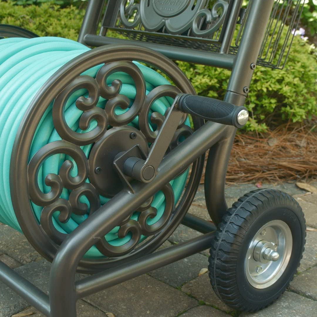 Liberty Garden 200' Decorative 2 Wheel Hose Reel Cart