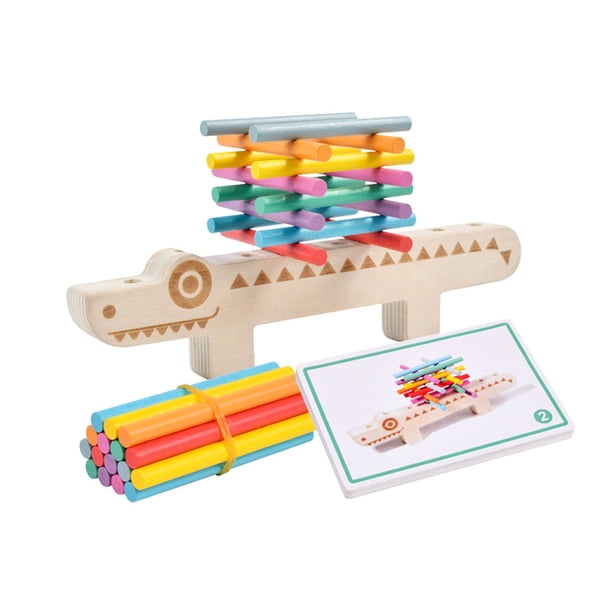Palos Montessori de juguete, juguetes a juego de colores Montessori, palos de clasificación con forma de madera, juguete para bebés, regalo de