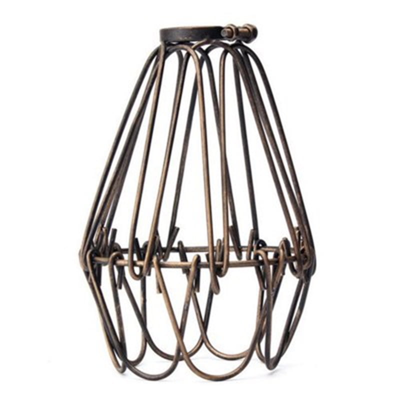 Vintage Iron Wire Cage Hanging Lamp Shade Pendant Light Chandelier