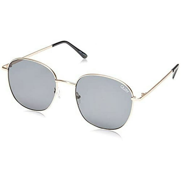 Quay Australia JEZABELL Oversized Round Sunglasses - Gold/Smoke