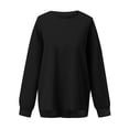 thumbnail image 5 of Sweatshirt for Women Oversized Crewneck Long Sleeve Pullover Fleece Top 2026 Fall Winter Fashion Outfits Clothes Black XL, 5 of 6