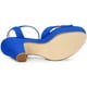 thumbnail image 5 of Sandalias de Tacón Grueso Allegra K correa de tobillo plataforma para Mujer Tiefblau 36, 5 of 7