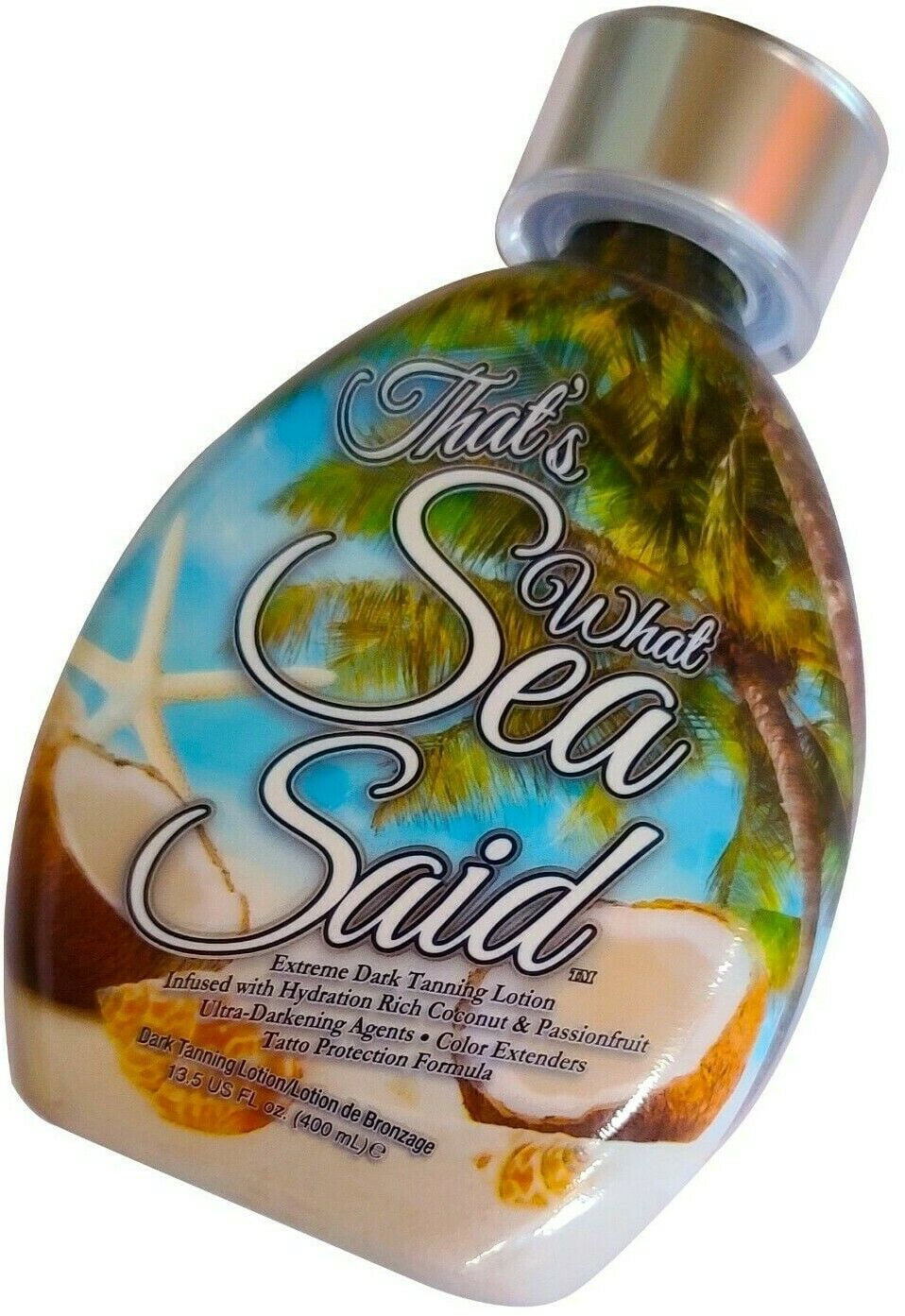 That's What Sea Said Coconut Tanning Bed Lotion Accelerator Indoor & Outdoor NEW