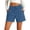 14#Blue, variant on Womens Jean Shorts High Waisted Summer Stretchy Casual Pull On Beach Elastic Waist Denim Shorts with Pockets