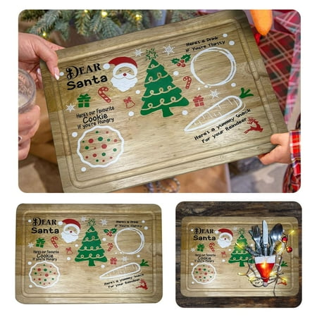 

Extra Large Baking Pan Mini Baking Set Oven Baking Bags Baking Sheet Set with Silicone Mats Christmas Eve Plate Christmas Plate For Santa Christmas Eve Board For Father Christmas Milk And Cookies For