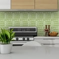 thumbnail image 5 of GBJHJIA 3D Mosaic Tile Sticker Removable Wallpaper Tile , 3D Self Adhesive Wall Tiles Bathroom Wall Tiles for Kitchen Backsplash , Square Decorative Vinyl Tile Decals (Green）, 5 of 7