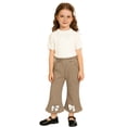 thumbnail image 3 of Kiijoy Girls High Waisted Bow Flared Pants Comfortable Pull On Casual Trousers, Sizes 1-14, 3 of 3