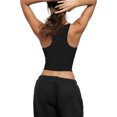 thumbnail image 4 of Fgvctg Womens Tank Tops Tummy Control Shapewear Tank Tops U Neck Slim Fit Body Shaper Cami Seamless Compression Bra Stretchy Sleeveless Camisole Oversized Workout Top Black M, 4 of 4