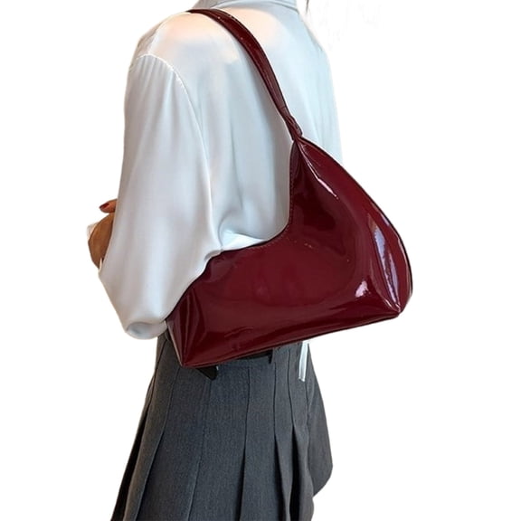 HaevnNest Shoulder Bag Large Capacity Burgundy Everyday Handbag for Daily Use and Travel