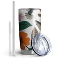 thumbnail image 2 of 20 Oz Pioneer Flower and Bird Coffee Tumbler Double Wall Insulated Stainless Steel Water Bottle | Metal Reusable Thermoses Flask with Cup Cap | Leak & Sweat Proof with Anti-Dust Lid, 2 of 7