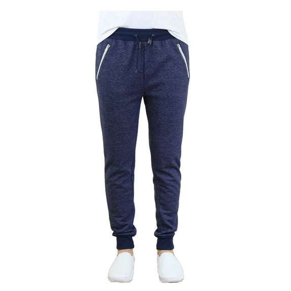 Men's Slim-Fit French Terry Jogger Sweatpants With Zipper Pockets