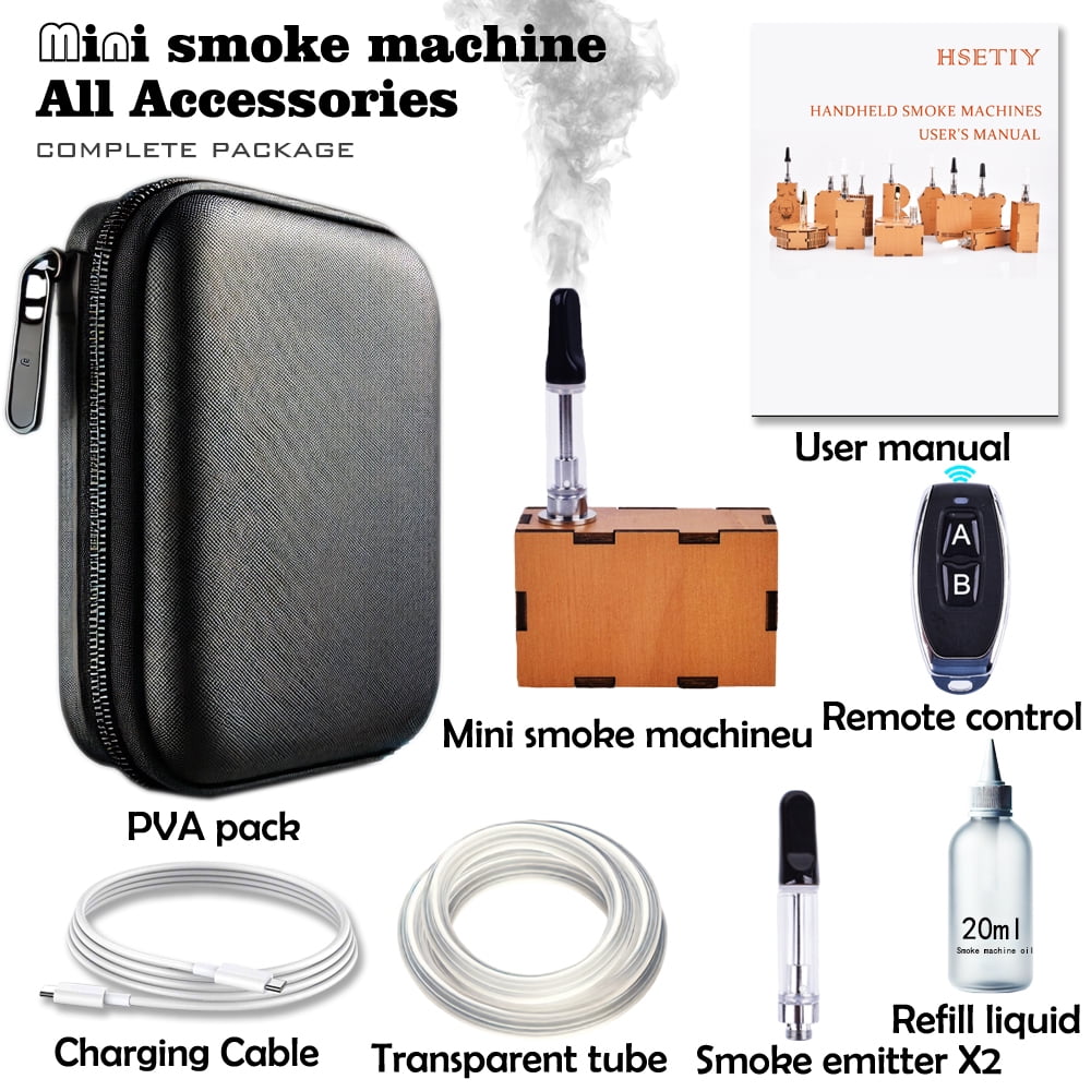 Mini Smoke Machine for Halloween，Fog Machine Wireless Remote Control Suitable for Food， Photography ，Outdoor Activities，Cosplay，Stage Effect