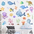 thumbnail image 1 of Pegatinas electrostáticas para ventanas de niños, pegatinas reutilizables para ventanas, pegatinas para ventanas, dormitorio infantil, baño, azulejos, peces, mar, 1 of 5