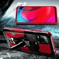 thumbnail image 2 of Nagebee Case for Motorola Moto G Stylus 5G (2021) with Tempered Glass Screen Protector (Full Coverage), Belt Clip Built-in Kickstand Dual Layer Full Body Protective Shockproof Rugged Case (Red), 2 of 6