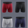 thumbnail image 5 of Paquete de calzoncillos tipo bóxer de ropa interior para hombre, ropa interior Cool Dri que absorbe la humedad, ropa interior de algodón sin montar para hombres, paquete de 5, 5 of 5