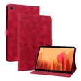 thumbnail image 2 of FJLBDE Case for Samsung Galaxy Tab A7 10.4 inch 2020 SM-T500, Embossed Flower PU Leather Flip Wallet Folio Stand Cover, Red, 2 of 7