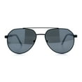 thumbnail image 3 of Mens Racer Tear Drop Double Bridge Officer Police Style Metal Sunglasses All Black, 3 of 8