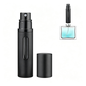 ACDANC Refillable Perfume Atomizer Travel Bottle 5Ml Leakproof Luxury Travel Perfume Refillable Bottle Portable Perfume Atomizer Perfume Atomizer (Black)