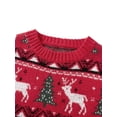 thumbnail image 5 of JYYYBF Family Matching Christmas Sweater Long Sleeve Crew Neck Cartoon Elk Pullover Knitwear for Holiday Party Jumper Top, 5 of 6