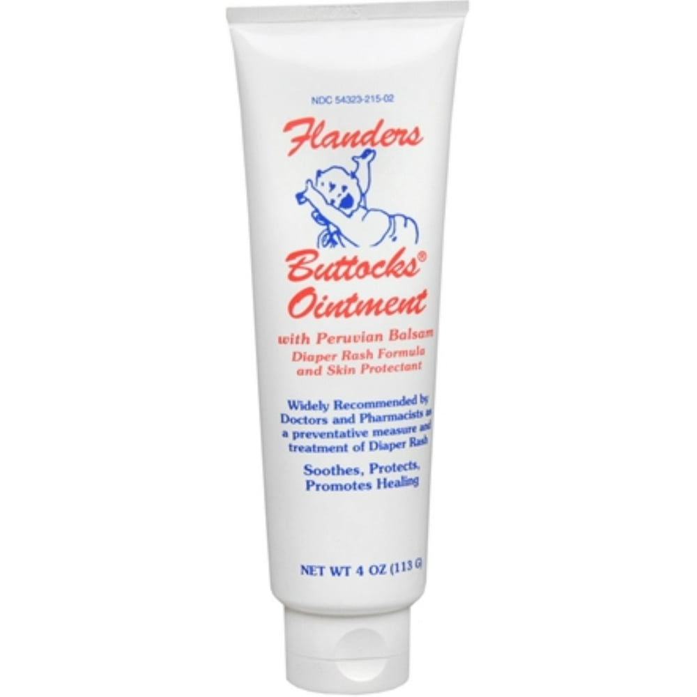 Flanders Buttocks Diaper Rash Ointment Tube, Skin Protectant 4 Oz