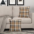 thumbnail image 3 of Buffalo Brown Plaid Pillow Covers 16x16 Inch  Cases Set of 2, 3 of 6