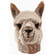 Alpaca Head (767) Embroidered Patch 3" Tall
