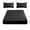 Black, variant on Black 3-Piece Bedding Set Fitted Sheet And Pillowcases Double Bed Full Elastic Edge Non-Slip Soft Comfortable Fabric