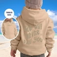 thumbnail image 2 of SGMVNU Hoodies for Girls Boys Inspirational Graphic 12-13 Years Oversized Y2K Hooded Sweatshirt with Pockets Autumn Winter Outfit Khaki, 2 of 7