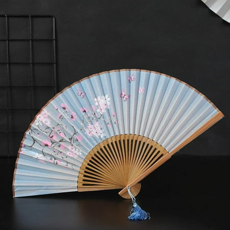 

Small Folding Hand Fan Handheld Fabric Bamboo Fan Vintage Bamboo Silk Fans for Party Wedding Dancing Decoration Gift Performance