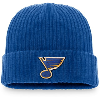 Men's Fanatics Branded Royal/Gold St. Louis Blues Authentic Pro Rink Cuffed  Knit Hat with Pom - OSFA