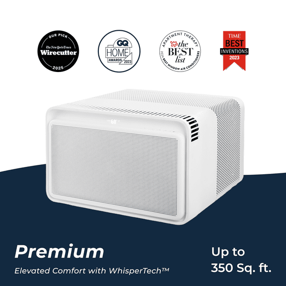 Windmill 8,000 BTU Inverter Window Air Conditioner with WhisperTech - Ultra-Quiet & Smart, Cools up to 350 Sq. Ft. - #1 Easy Install, App/Wi-Fi, Voice-Enabled, Remote Control, Energy Star