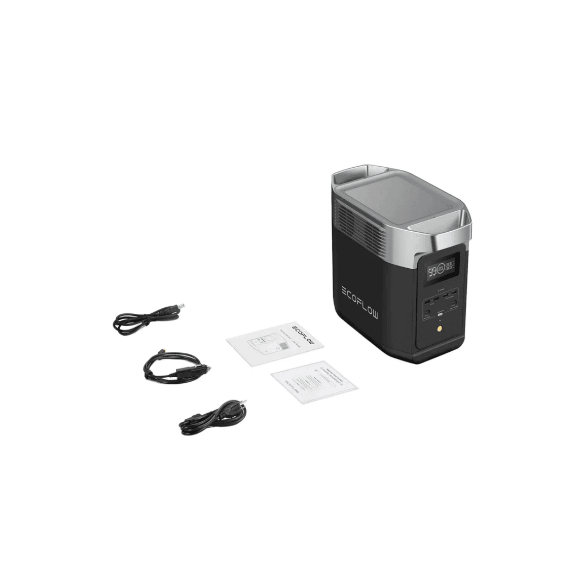 ECOFLOW 20W GaN Charger with DELTA 2 1024 Portable Power Station, 1024Wh LiFePO4 Battery Solar Power Bank, Fast Charging, 1800W AC and 100W USB-C Output Power Station for Home or Outdoor Use
