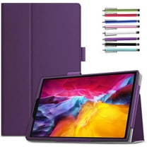 Epicgadget PU Leather Case for iPad Air (5th Gen 2022 & 4th Gen 2020) 10.9 inch and iPad Pro 11 inch, Slim Lightweight Folio PU Leather Folding Stand Cover Case (Purple)