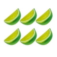 thumbnail image 1 of EeaseCA 10pcs Artificial Fake Lemon Slice Plastic Simulation Food Model Decoration Photo Props (Green), 1 of 8