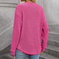 thumbnail image 6 of Tshirts Shirts for Women Women's Fashion Casual Basic Crewneck Long Sleeve Solid Color Tops, 6 of 6
