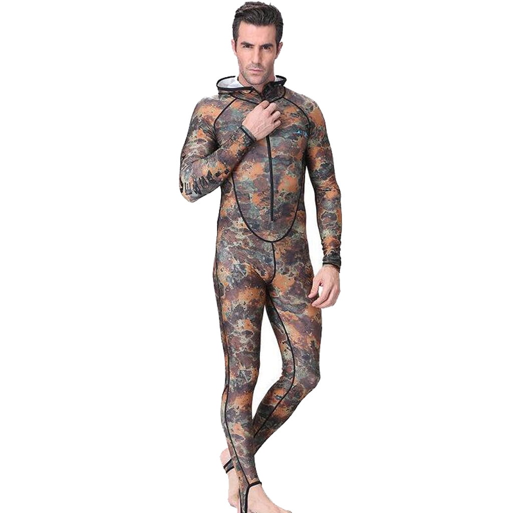 new men camouflage camo wetsuit for scuba free diving spear fishing swimmin