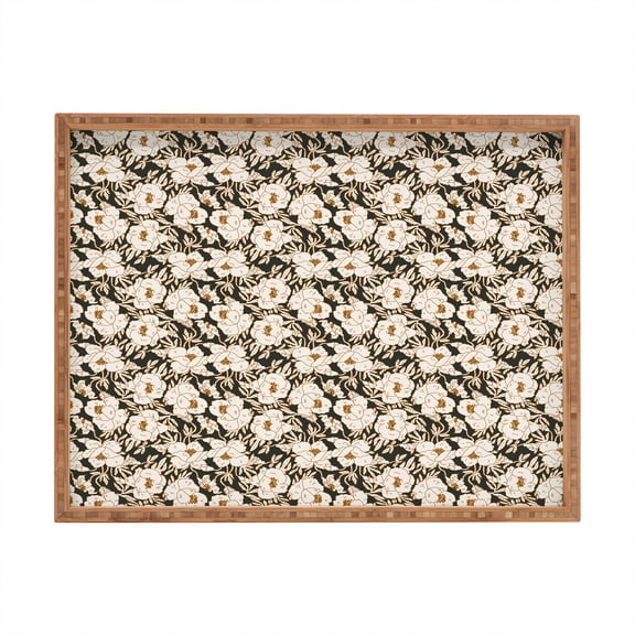 Society6 Holli Zollinger INDRA POPPY DARK Large Rectangle Bamboo Tray