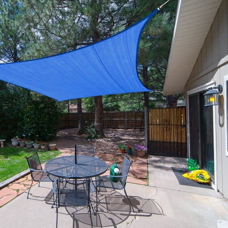 Shade&Beyond 8 x16  Customize Blue Sun Shade Sail UV Block 185 GSM AT1216 Commercial Rectangle Outdoor Covering for Backyard  Pergola  Pool (Customized Available)
