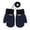 Navy, variant on Kids Winter Knitted Mittens Anti-Lost String for Outdoor Activities Toddler Gloves 1-3T