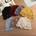thumbnail image 5 of Women's Flower Crochet Hat Handmade Cotton Hollow Out Y2k Summer Beach Beanie, 5 of 6