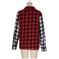 thumbnail image 5 of Xdegoge Flannel Shirt Women Plaid Button Down Loose T-Shirt Collared Long Sleeve Shirts Oversized Work Tops Western Dressy Casual Fashion Shackets Streetwear, 5 of 5