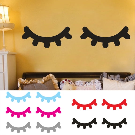 Wall Decals Wall Sticker A Pair Eyelash Home Decor Wall Sticker Decal Bedroom Wall Decals Wall Sticker Vinyl Art Mural 50% 0ff Clearance!