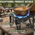 thumbnail image 4 of SIXDAY 200,000 BTU Heavy Duty Propane Burner, Outdoor Gas Stove with 0-20 PSI Adjustable Regulator and Black Hose for Turkey Frying, Home Brewing, Camping & Backyard Cooking, 4 of 6