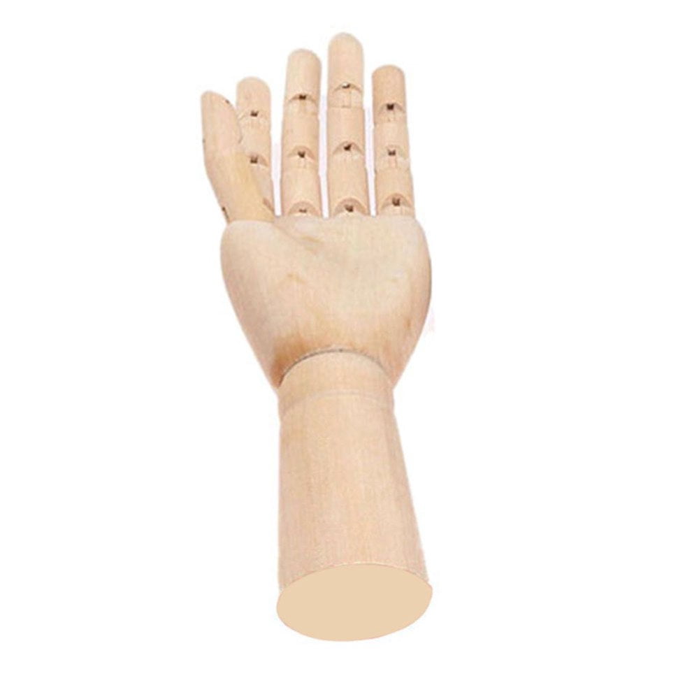 Modèle Artiste Main En Bois Posable - Grandeur Nature 10,75x3x2, état Correct
