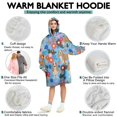 thumbnail image 5 of Wearable Oversized Blanket,Basset Hound Dog and Flower Wearable Blanket Hoodie for Adults,Cozy Hooded Blankets with Super Pockets,Super Warm Fuzzy Pullover for Women & Men, 5 of 6