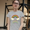 thumbnail image 3 of Tee Hunt Love Has No Gender T-Shirt Gay Pride Queer Rainbow Love is Love Women's T-Shirt Tee, Gray, Medium, 3 of 5