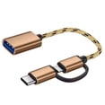 thumbnail image 3 of Cable de adaptador C otg de tipo USB 2 EN 1 USB TUPO C AL Adaptador USB para el Lector de Tarjetas de Disco de Teléfono, 3 of 8