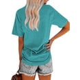 thumbnail image 6 of XCHQRTI Dandelion Shirt Womens Be Kind Graphic Casual Short Sleeve Tee Top, 6 of 9