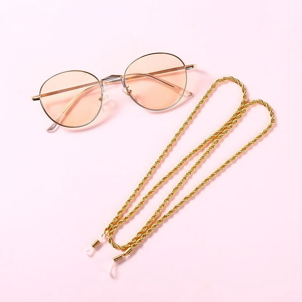 Fashion Chain Metal Twist Neck Wear Shiny Anti-skid Glasses Chain  Sunglasses Accessories Anti-loss Cord